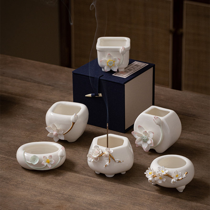 Lotus Ceramic Incense Burner
