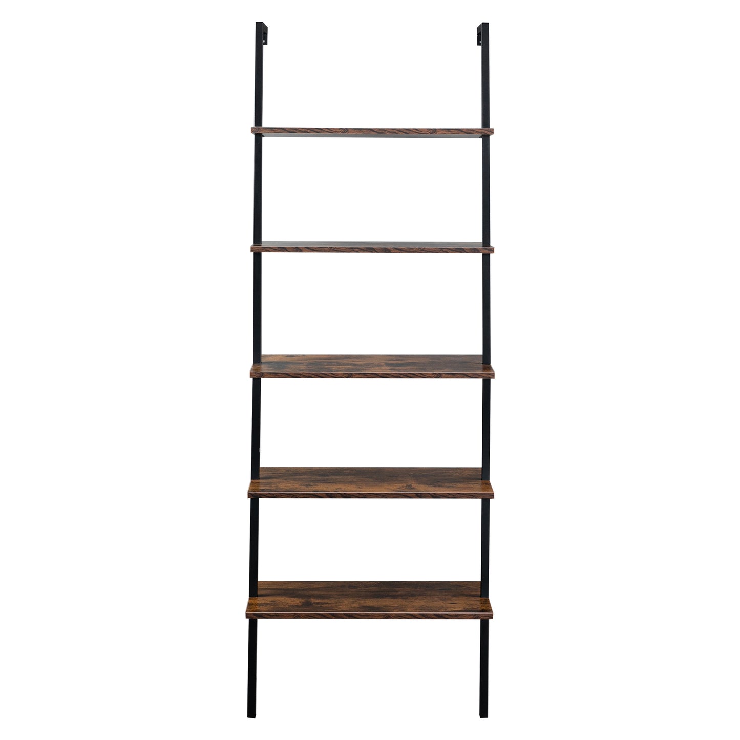 5-Tier Industrial Wall Bookshelf