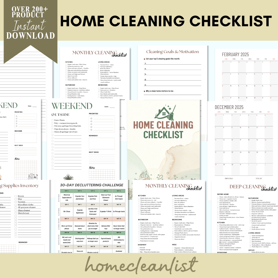 All-In-One Home Cleaning planner : Free Today