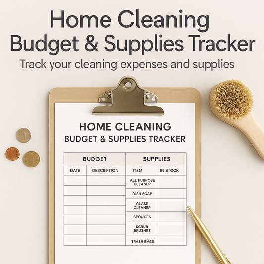 Home Cleaning Budget & Supplies Tracker