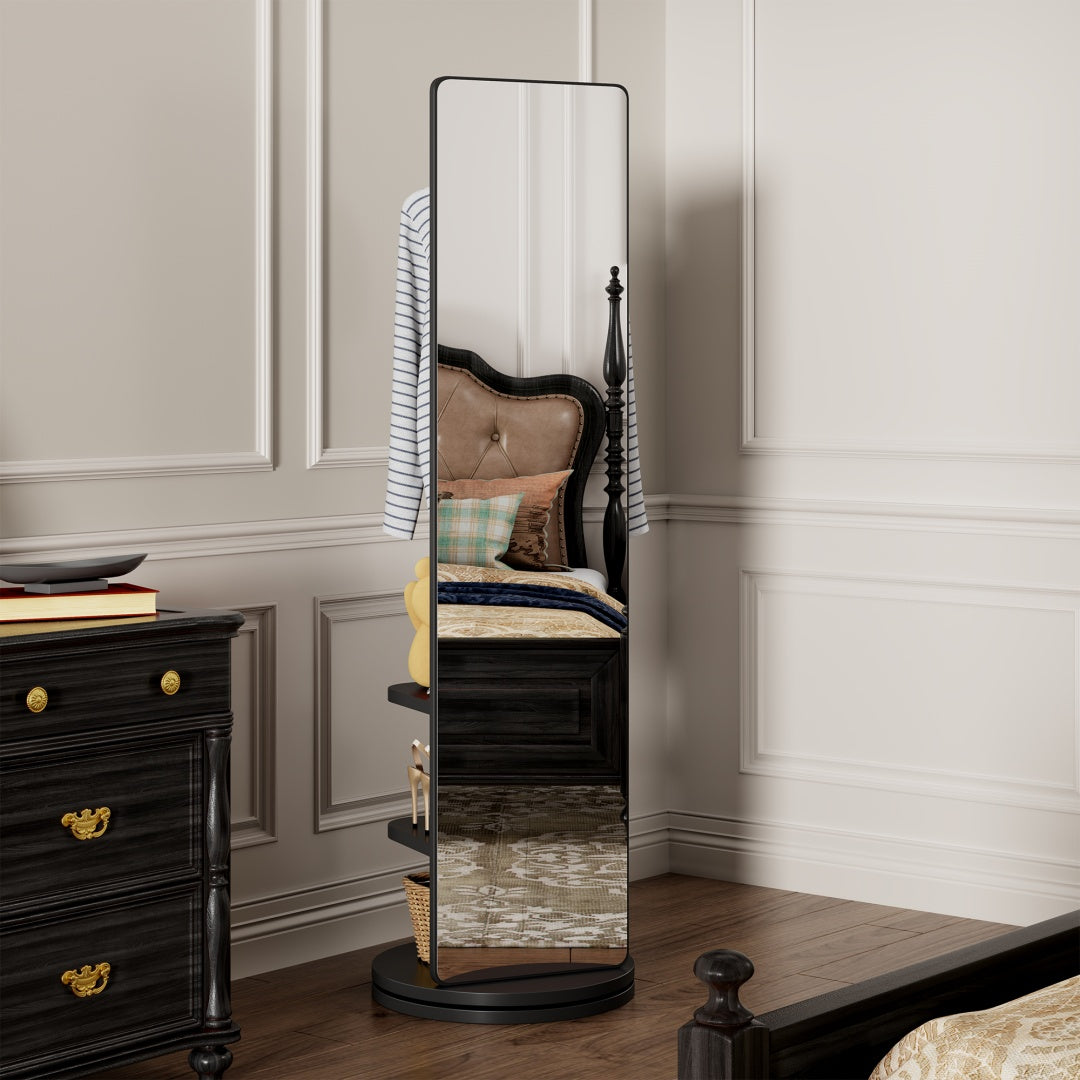 Full-Length Rubber Wood Mirror