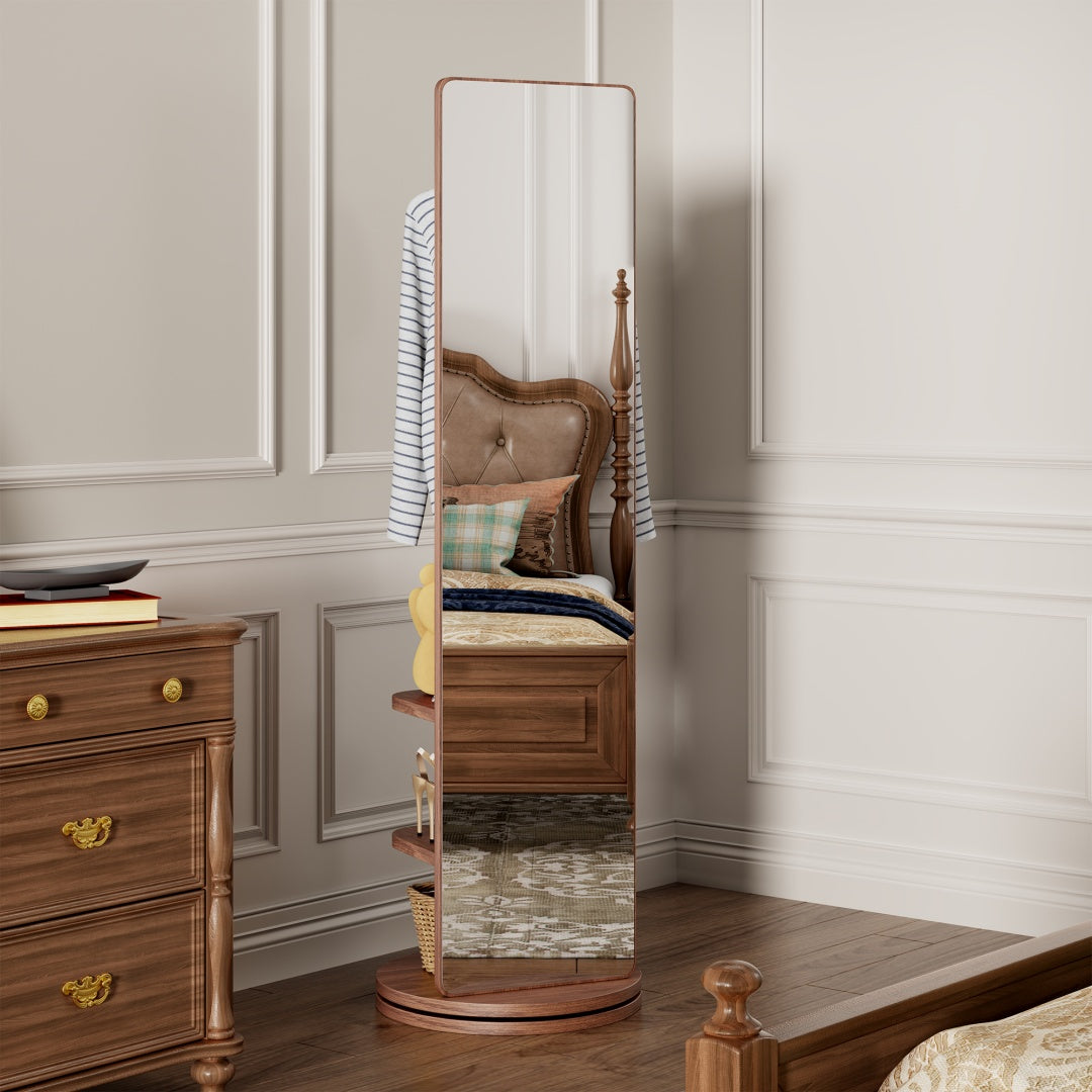 Full-Length Rubber Wood Mirror