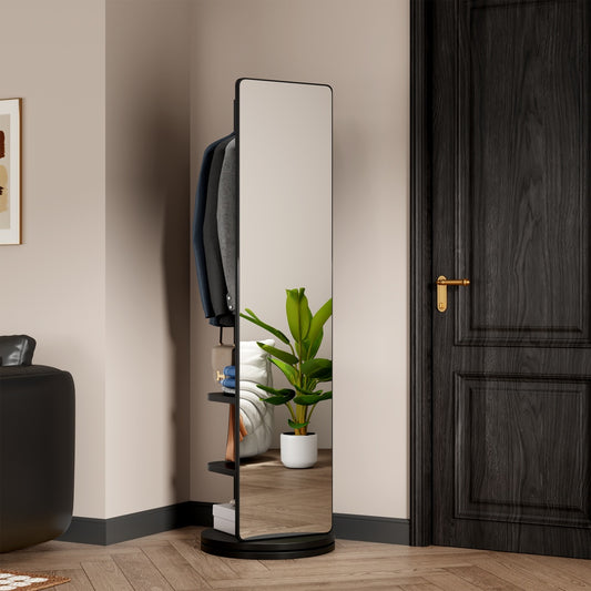 Full-Length Rubber Wood Mirror
