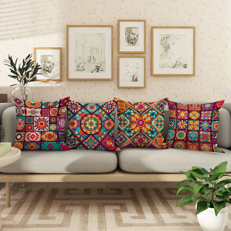 Bohemian Linen Cushion Cover