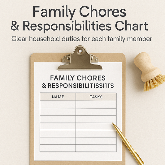 Family Chores & Responsibilities Chart