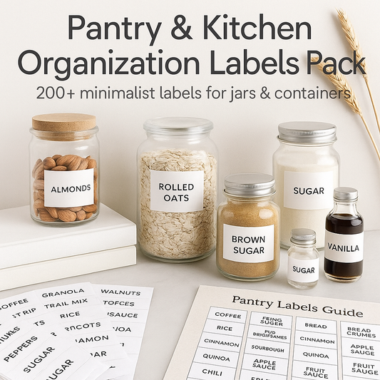 Pantry & Kitchen Organization Labels Pack