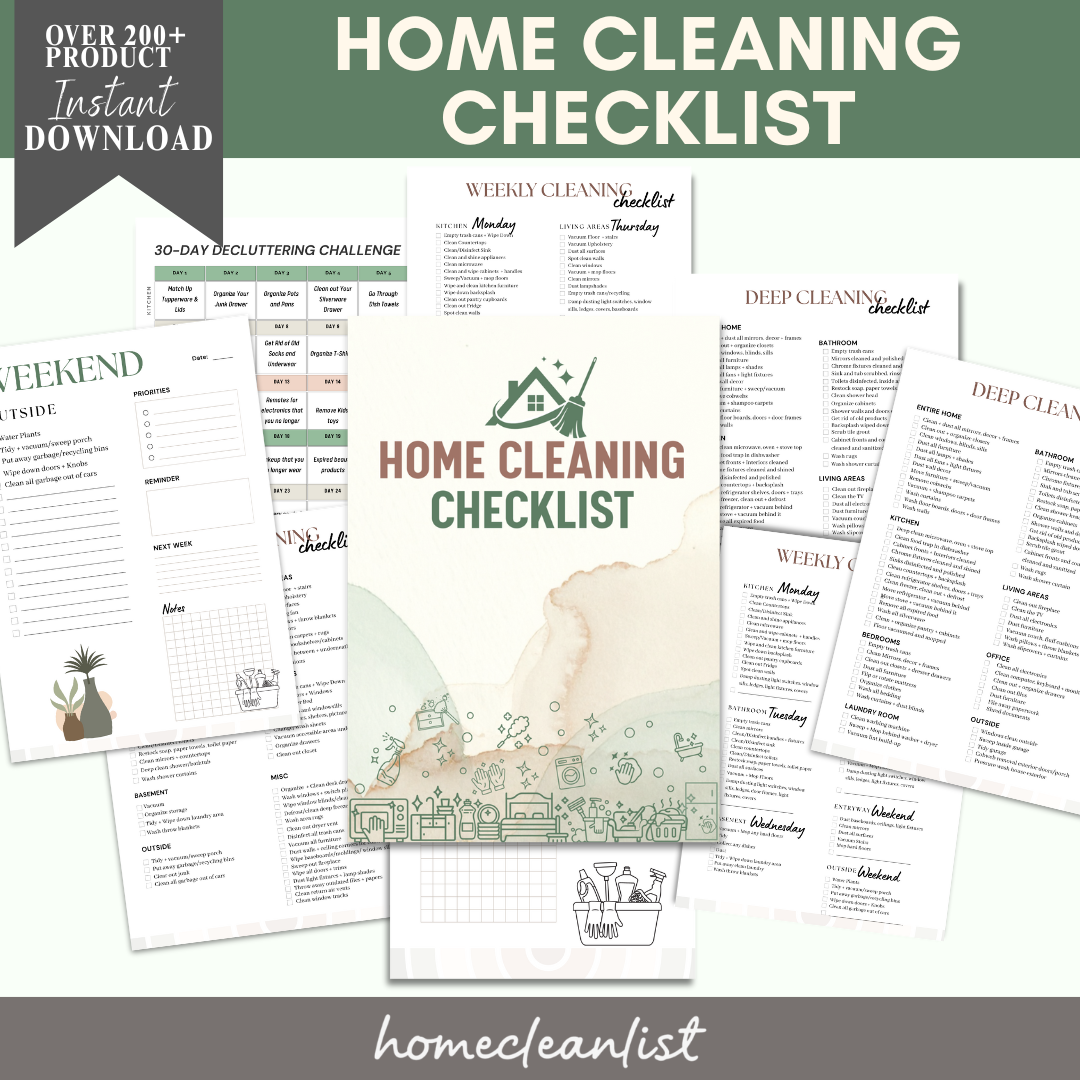 All-In-One Home Cleaning planner : Free Today