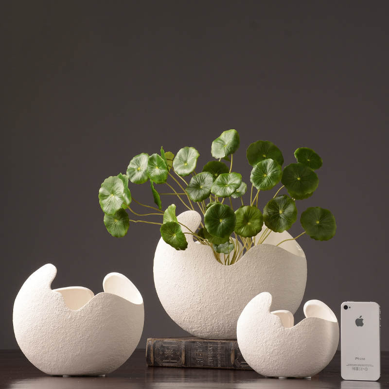 Minimal White Ceramic Vase