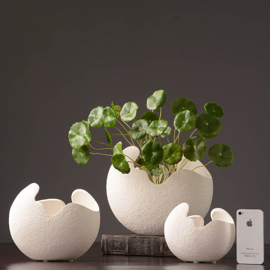 Minimal White Ceramic Vase